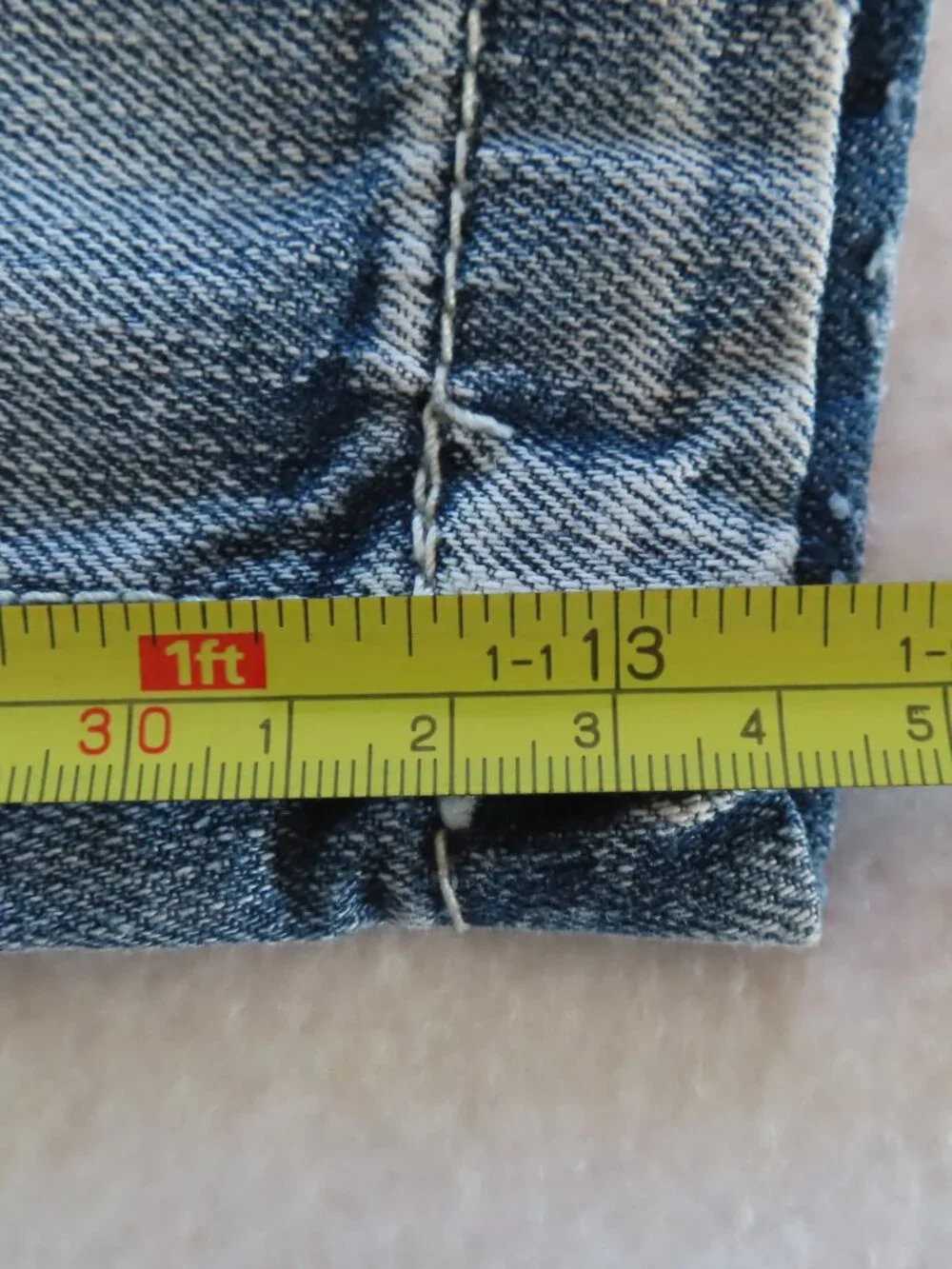 Helix Mens Jean Shorts Size 32 Denim Jorts Blue Faded Instinct is a Virtue